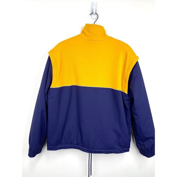 NWT Gucci two-tone Technical jersey jacket Navy Yellow Size S - Picture 5 of 16